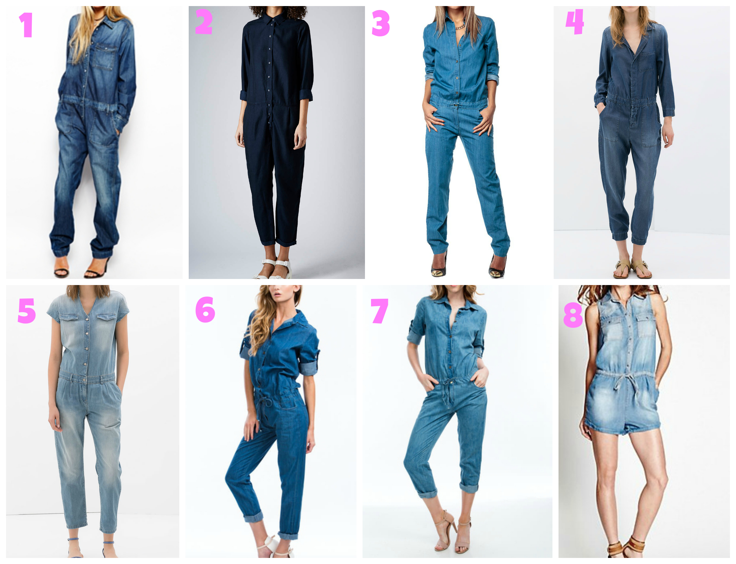 guess denim jumpsuits