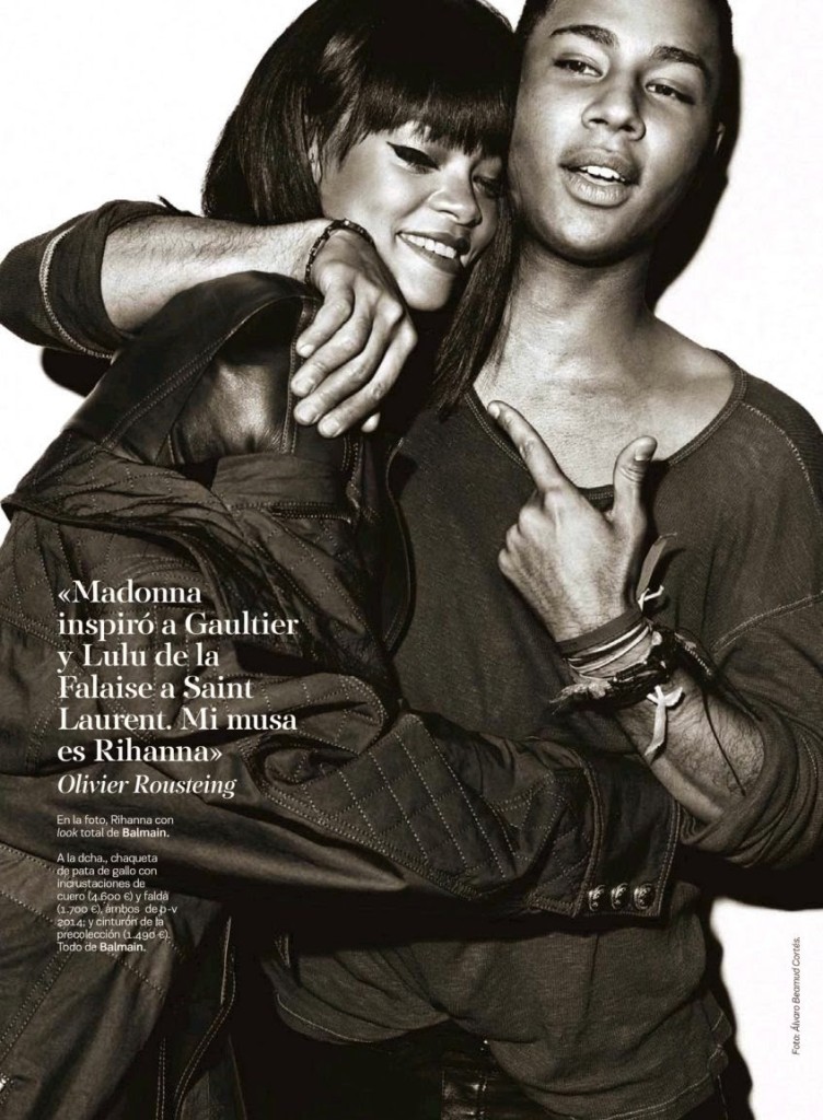 Rihanna & Olivier Rousteing by Alvaro Beamud Cortes for S Moda Magazine-pinkgrasshopper